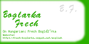 boglarka frech business card
